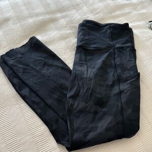 Lululemon Black Camouflage Leggings
